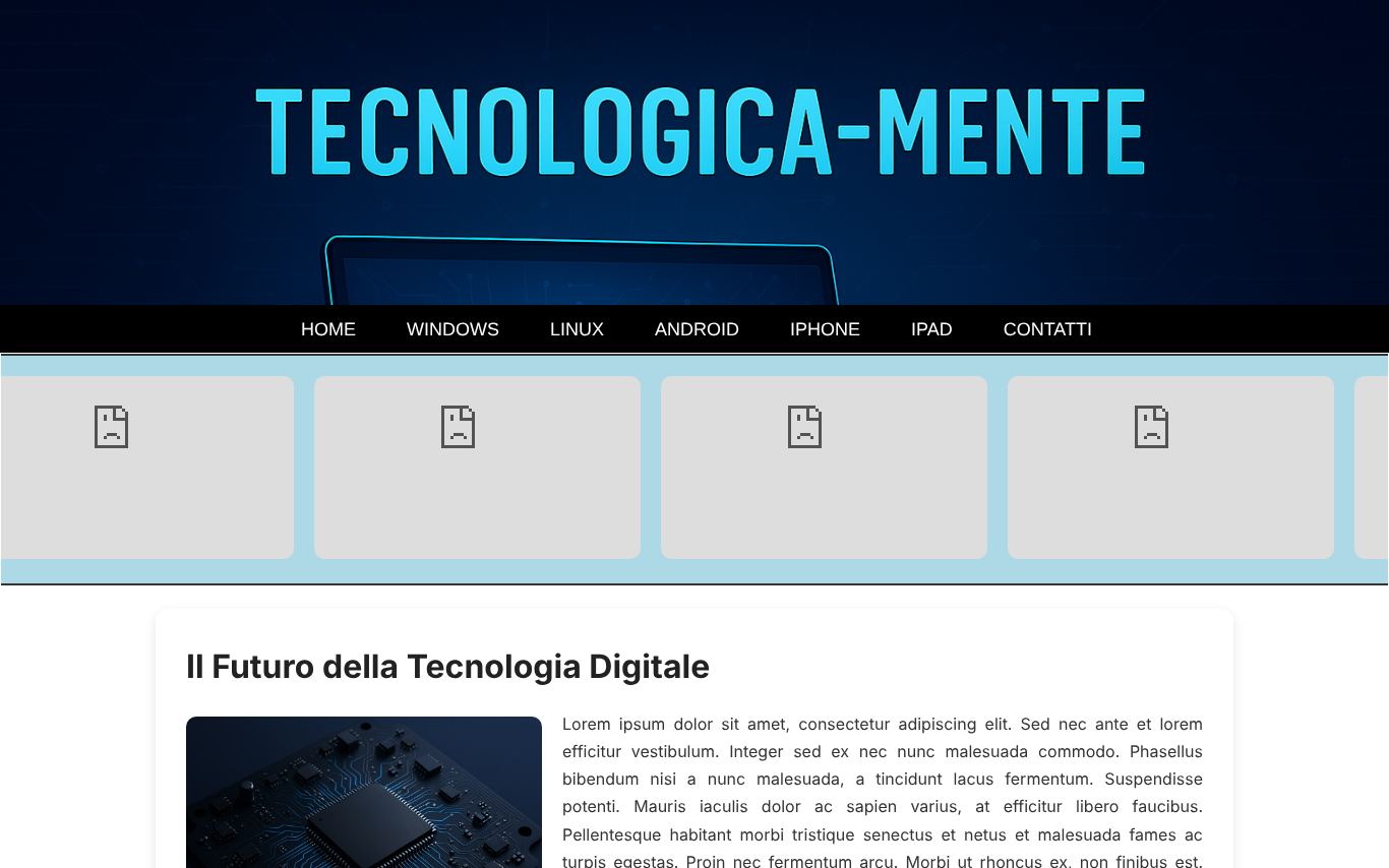 Pagina articolo del magazine Tecnologica-mente